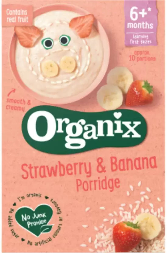 ORGANIX Strawberry Banana Porridge Baby Snacks 120 g