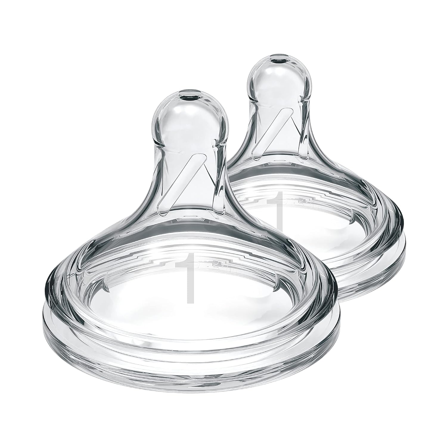 Dr. Brown's Natural Flow Anti-Colic Teat | Level 1 for 0 Months+ | Slow Flow | Wide-Neck | Pack of 2