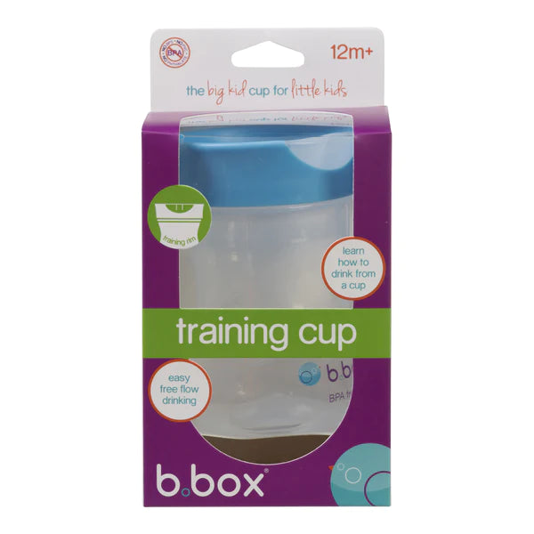 B.BOX easy free flow drinking Training Cup for 12+ Months | Blueberry Blue - 240ml - MINIMEE KIDS
