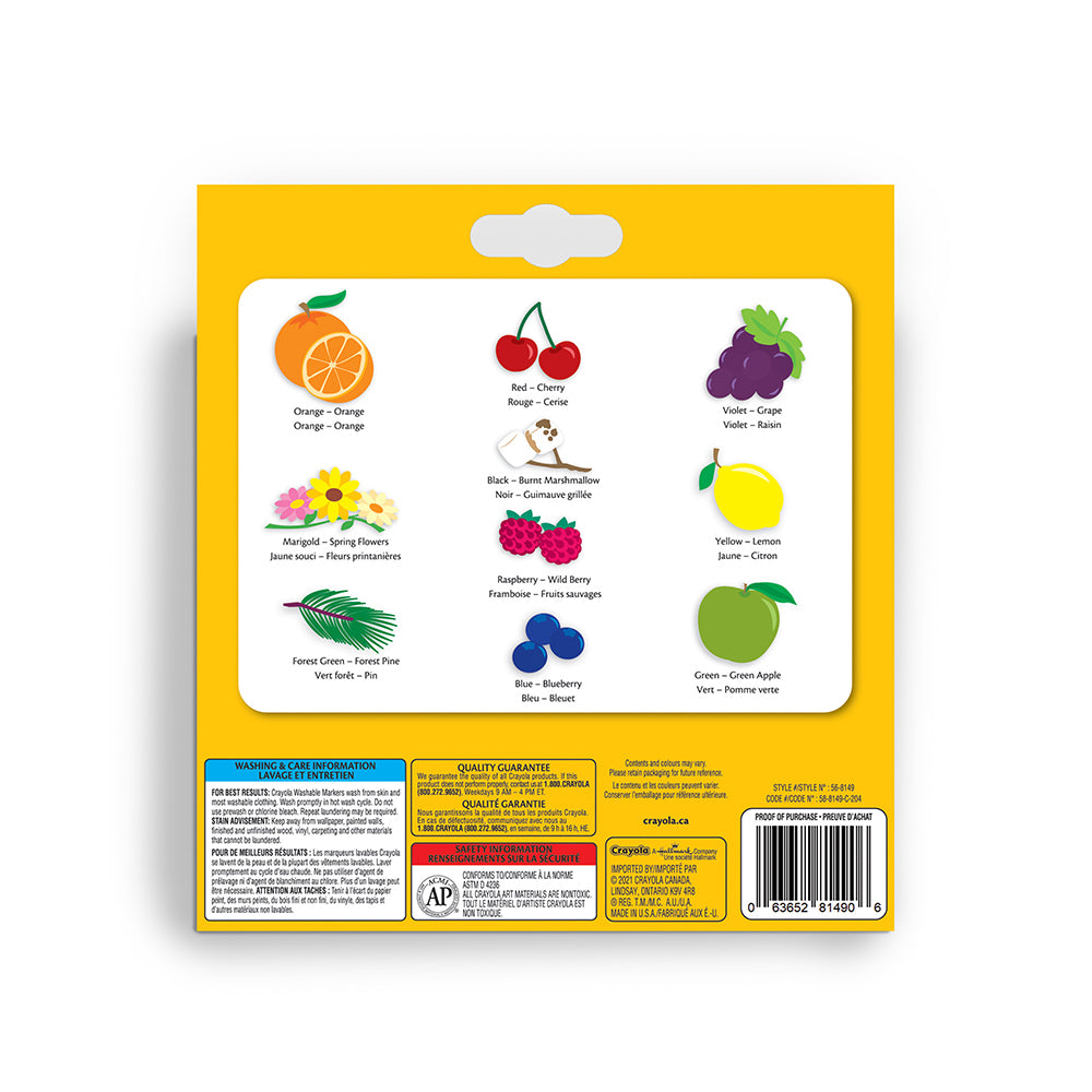 Crayola Scentsations Washable Broad Line Markers – Pack of 10 Sweet Scented Colors | Fun Fruity Fragrances for Kids Art & Crafts | Bold Washable Ink & Durable Tips