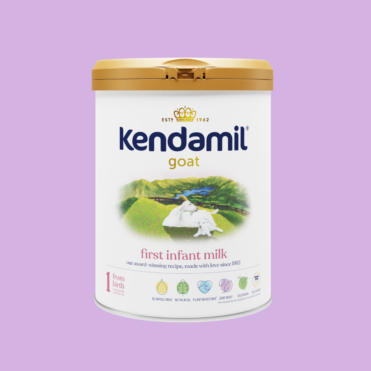 Kendamil Goat First Infant Milk (Stage 1) Gentle A2 Goat Milk Formula for Newborns (0-6 Months) Naturally Closer to Breast Milk, Palm Oil-Free