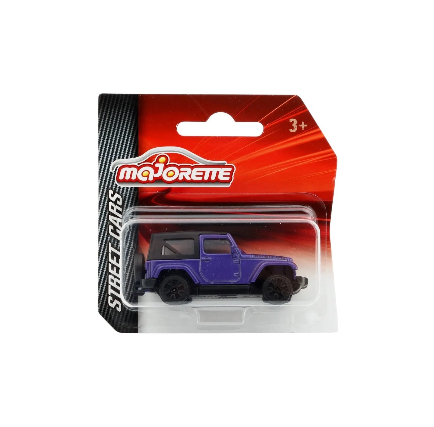 Majorette Street Cars - Jeep Wrangler Rubicon | Purple Die-Cast Metal Toy Car, Officially Licensed 1:64 Scale Off-Road Model with Suspension for Kids and Collectors Aged 3+