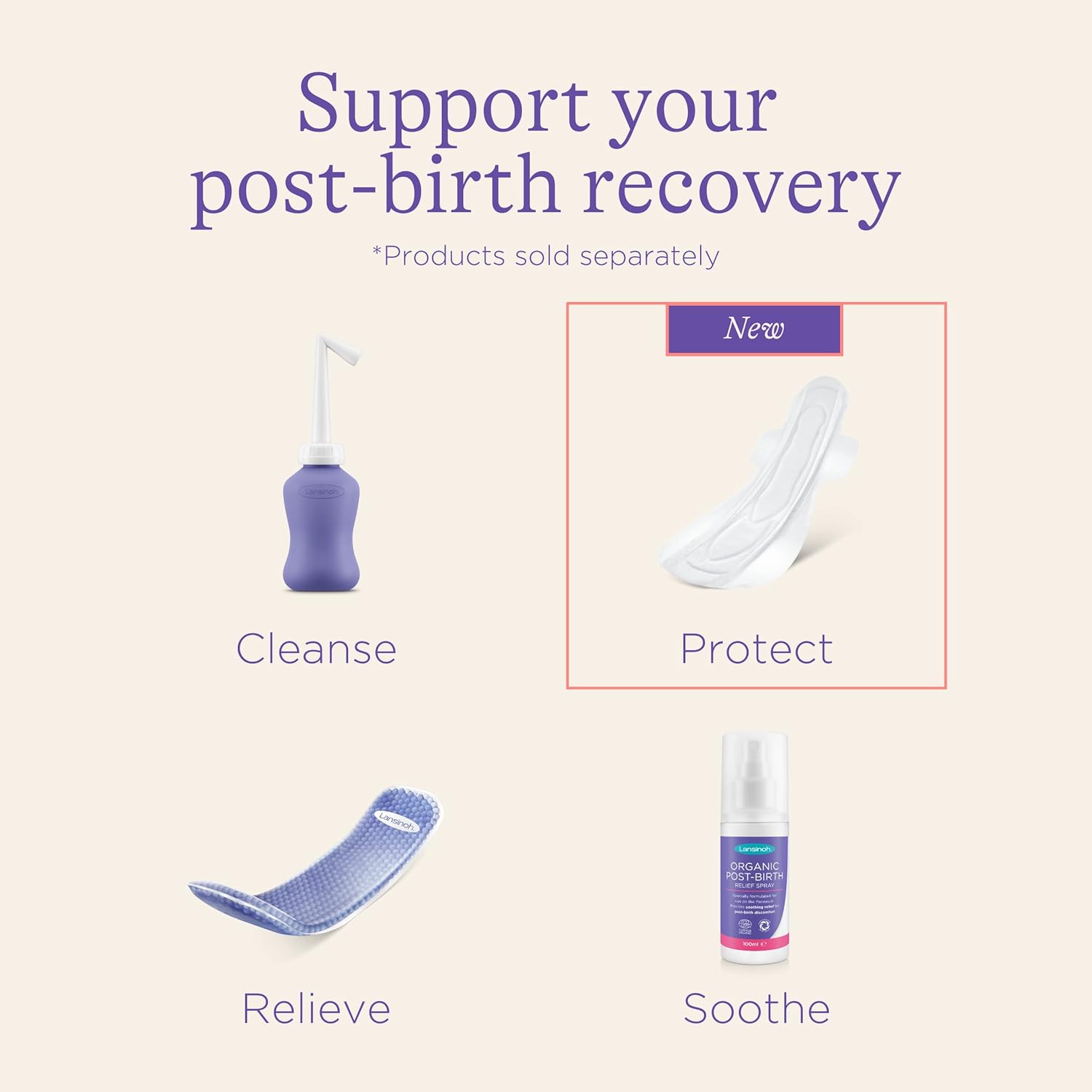 Lansinoh Extra Absorbent Premium Maternity Pads – 0-2 Weeks Post-Birth (Pack of 10)