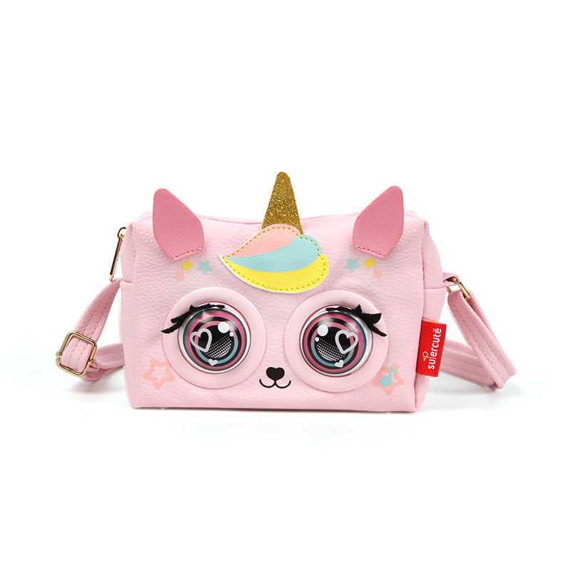 Supercute Talking Elf Interactive Messenger Bag Toy for Kids – Music, Sleep & Voice Modes | 6 Variants – Unicorn, Rabbit, Panda, Leopard, Black Cat & Fawn | Gift Box Packed | 3+ Years
