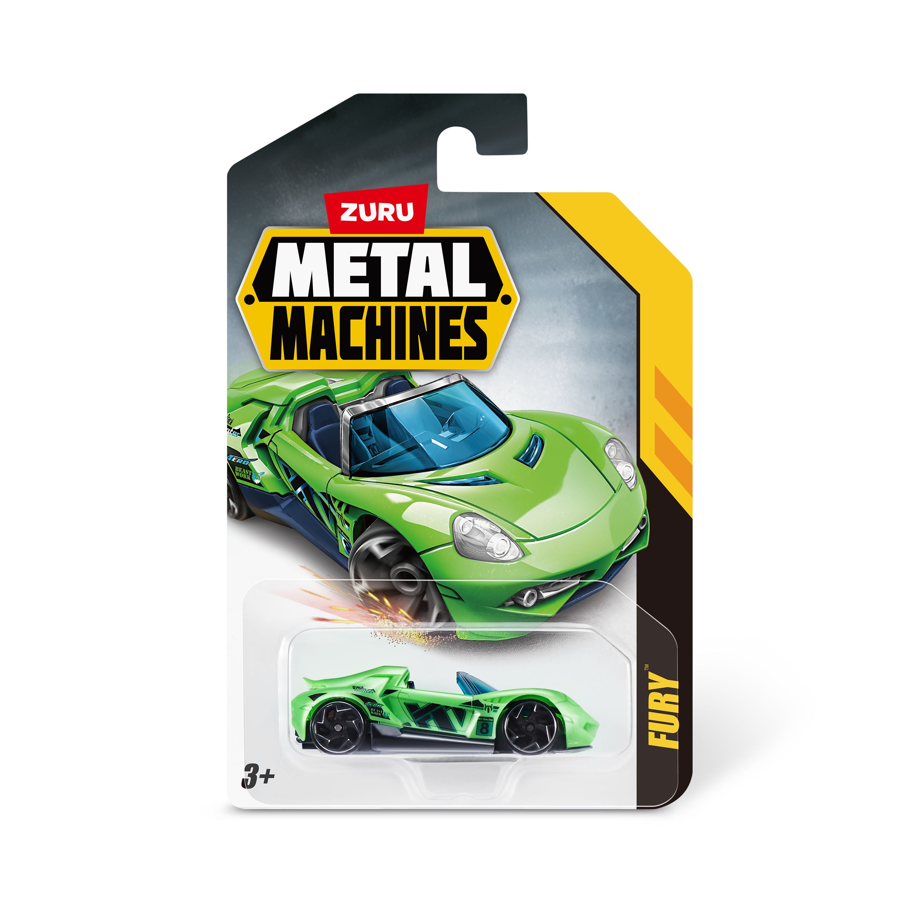 Zuru Metal Machines Fury (Green) | 1:64 Scale Collectible Die-Cast | Minimee Kids India | Best Gift for 3+ Years Kids
