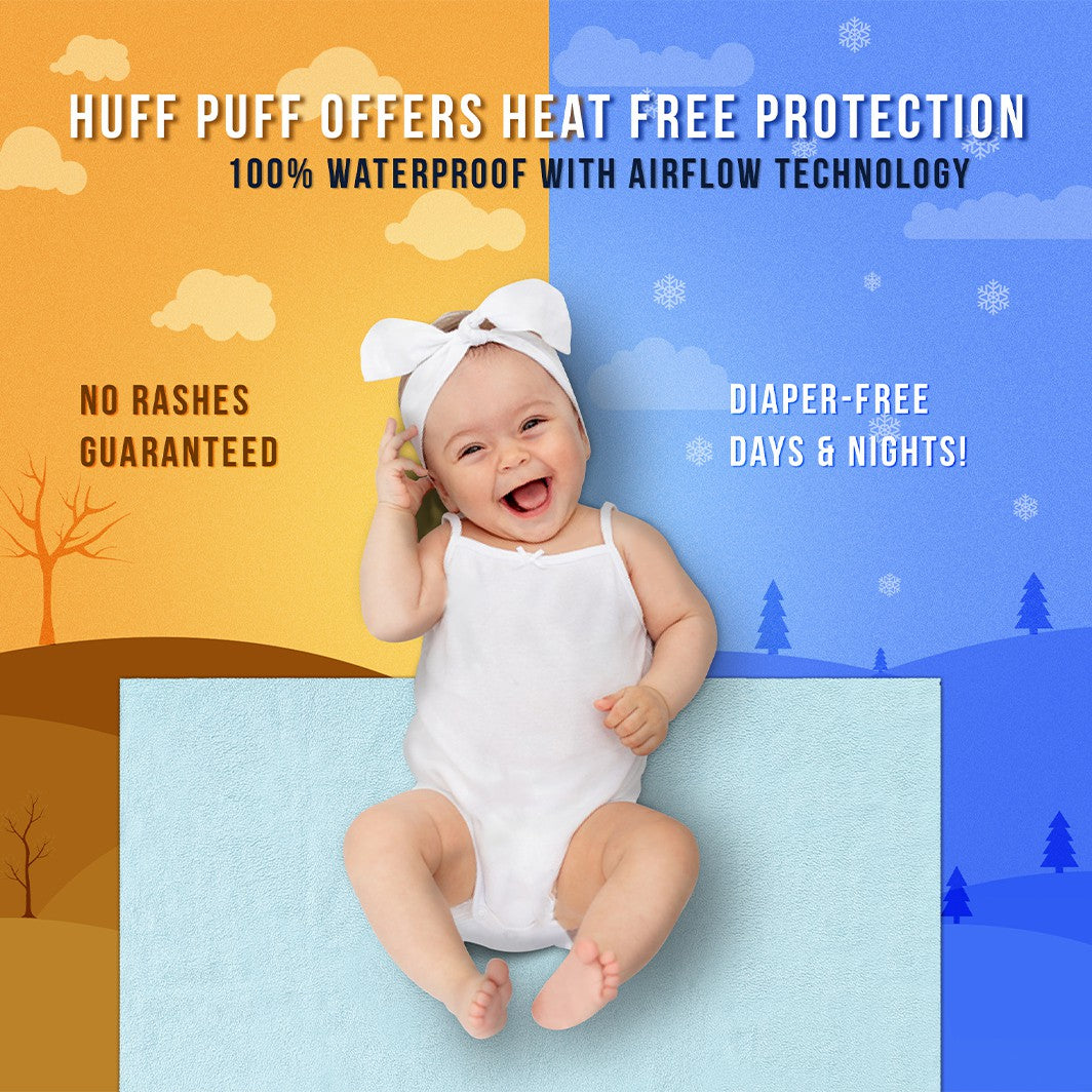 Quick Dry Baby Bed Protector 50x70cm | Soft, Waterproof, Reusable & Hygienic Sheet - Salmon Rose