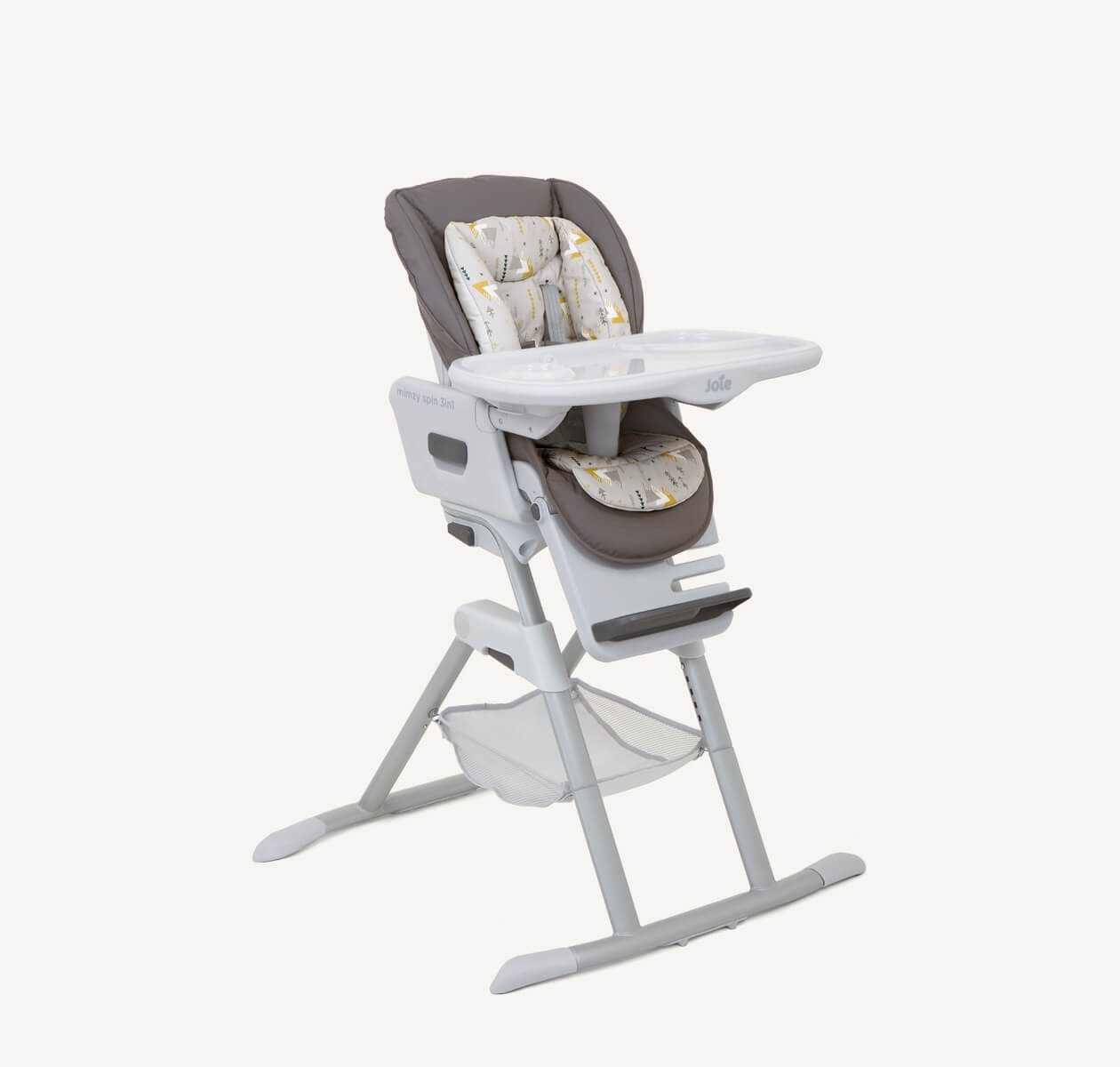Joie Mimzy Spin 3in1 Highchair | 360° One-Hand Activated Swivel Seat | Newborn to 15kg | 5 Tilt & 5 Height Positions | Compact Standing Fold | Premium Baby Feeding Chair - MINIMEE KIDS
