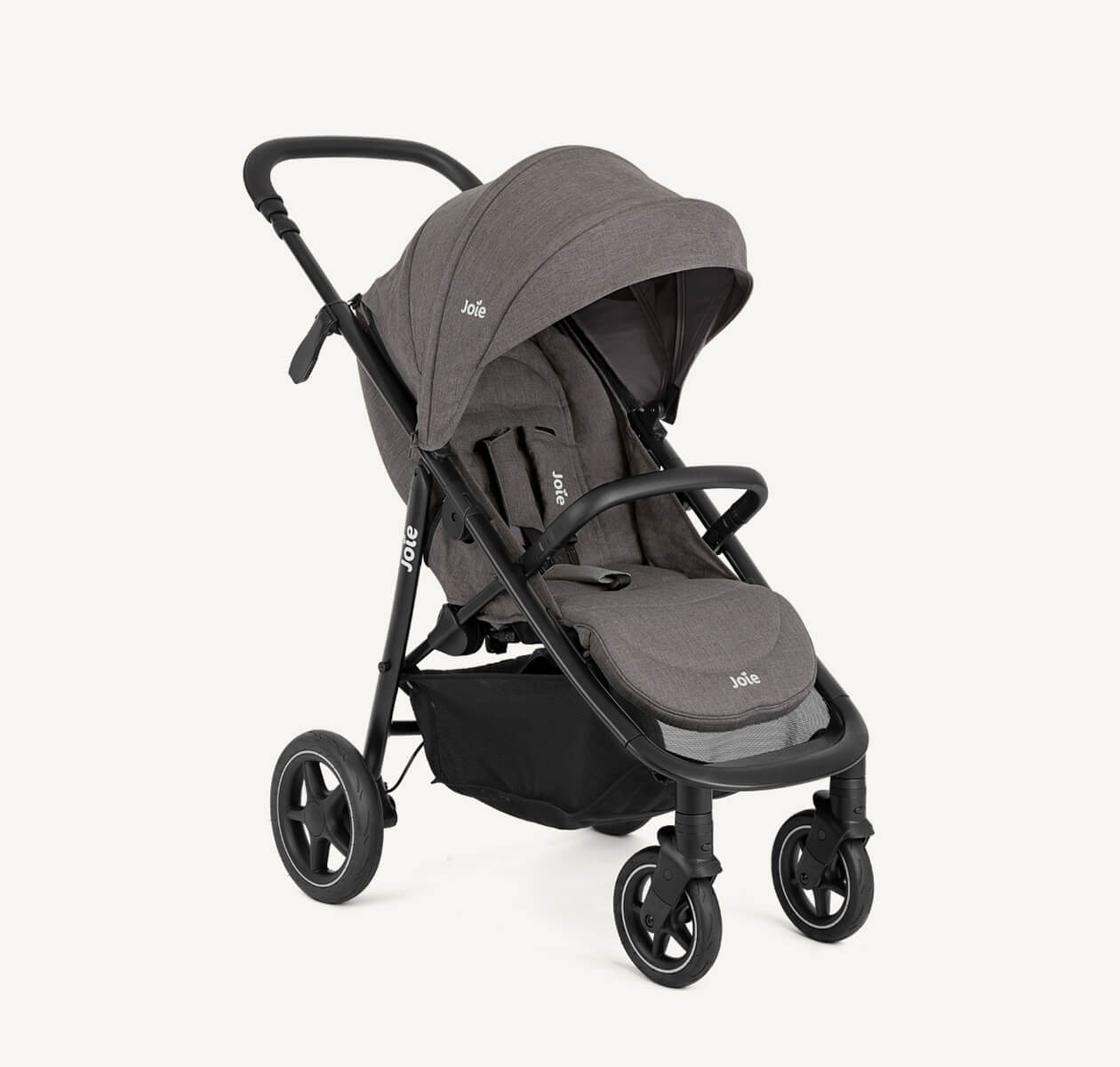 Joie Mytrax™ Pro Stroller - Thunder | Birth to 22kg (Approx. 4 Years) | Puncture-Proof™ Foam-Filled Tires & Flex Comfort Suspension | 3-in-1 Travel System Ready | One-Hand Compact Fold Stroller - MINIMEE KIDS