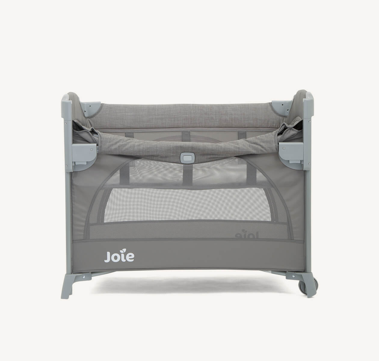 Joie Kubbie Sleep Bedside Crib & Compact Travel Cot - Foggy Grey - 0 to 36 Months - MINIMEE KIDS