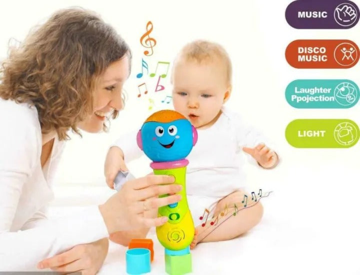 Kun Sheng Projection MIC Music Microphone Light Up Toy For Kids