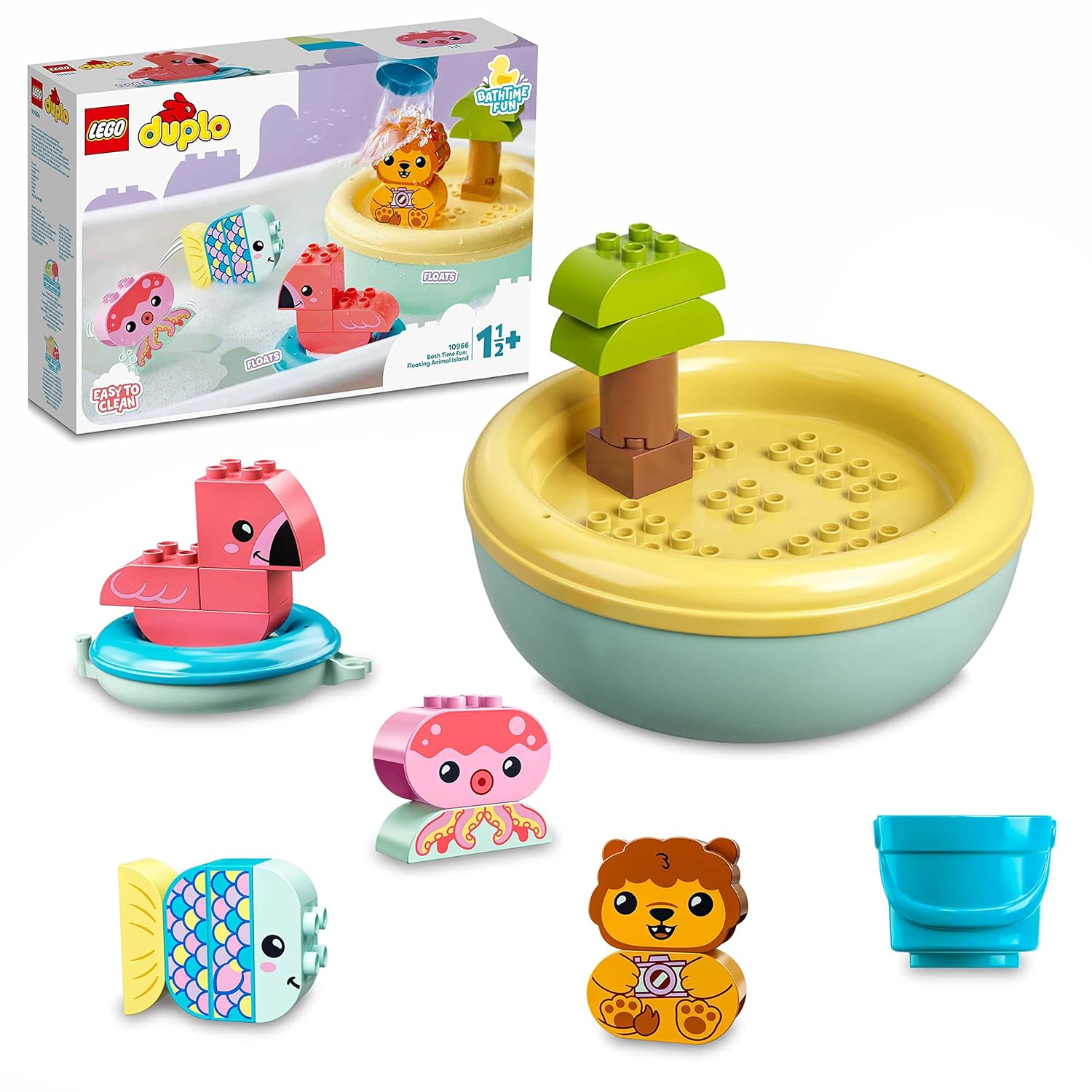 LEGO 10966 Duplo Bath Time Fun Floating Animal Island For Ages 1.5 Years and Up