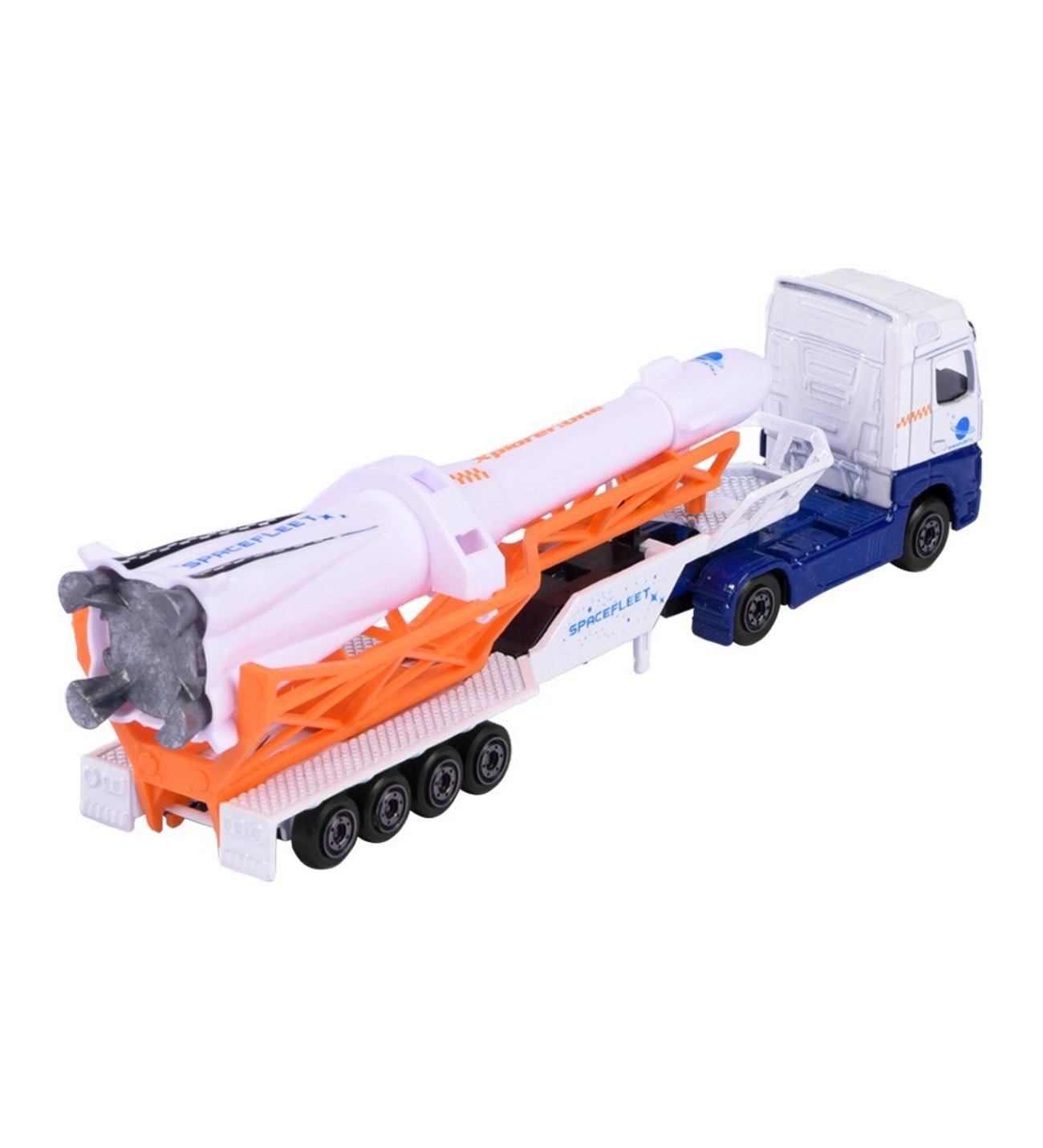 Majorette Transporter Series – Mercedes-Benz Actros & MAN TGX XXL Die-Cast Truck with Speedboat, Police Helicopter, Spacefleet, Tractor, Aeroplane & More | 3+ Years