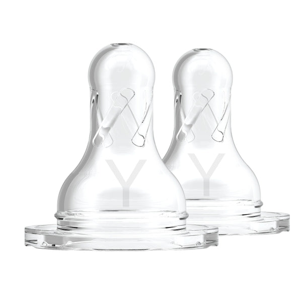 Dr Brown's Natural Flow Y-Cut Narrow Neck Silicone Nipples | Pack of 2 teats