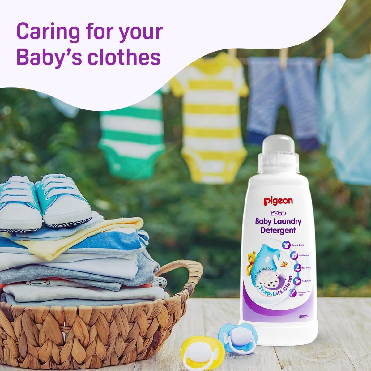 Pigeon Baby Laundry Detergent Liquid for Baby Clothes Fabric Care - 500ml