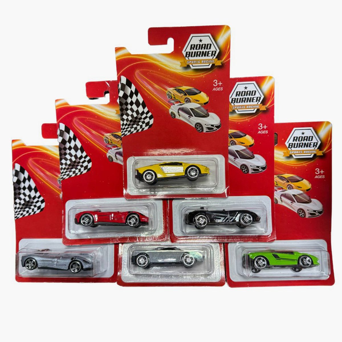 Road Burner Supercharged Die-Cast Car | 1:64 Scale Collectible Toy Car (Assorted Models) | For Kids | Minimee Kids India