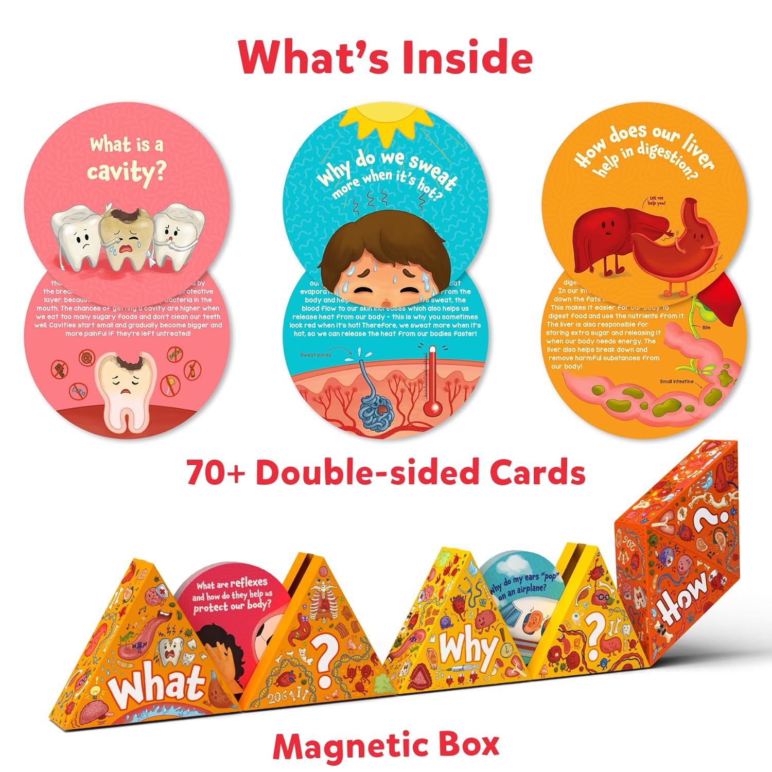 Skillmatics Science Snippets: The Human Body | Fun Educational Game for Ages 7+ | 70+ Interactive Cards for STEM Learning