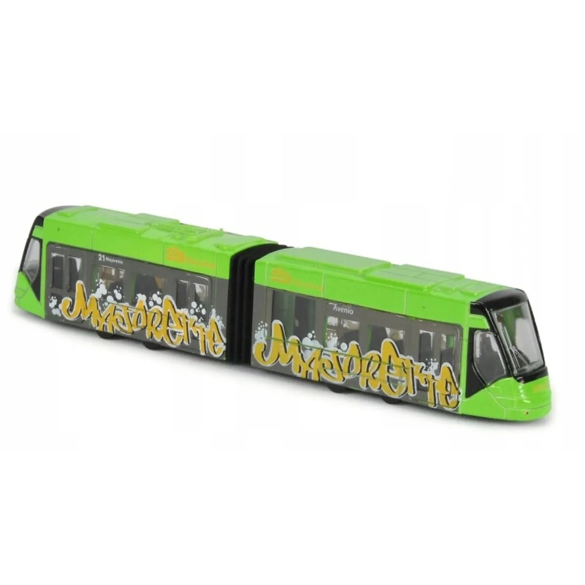 Majorette – Transporter Series | Siemens Avenio Tram Die-Cast Model | Green City Tram Replica with Realistic Detailing | Metal & Plastic Construction | Ages 3+ Collectible Toy