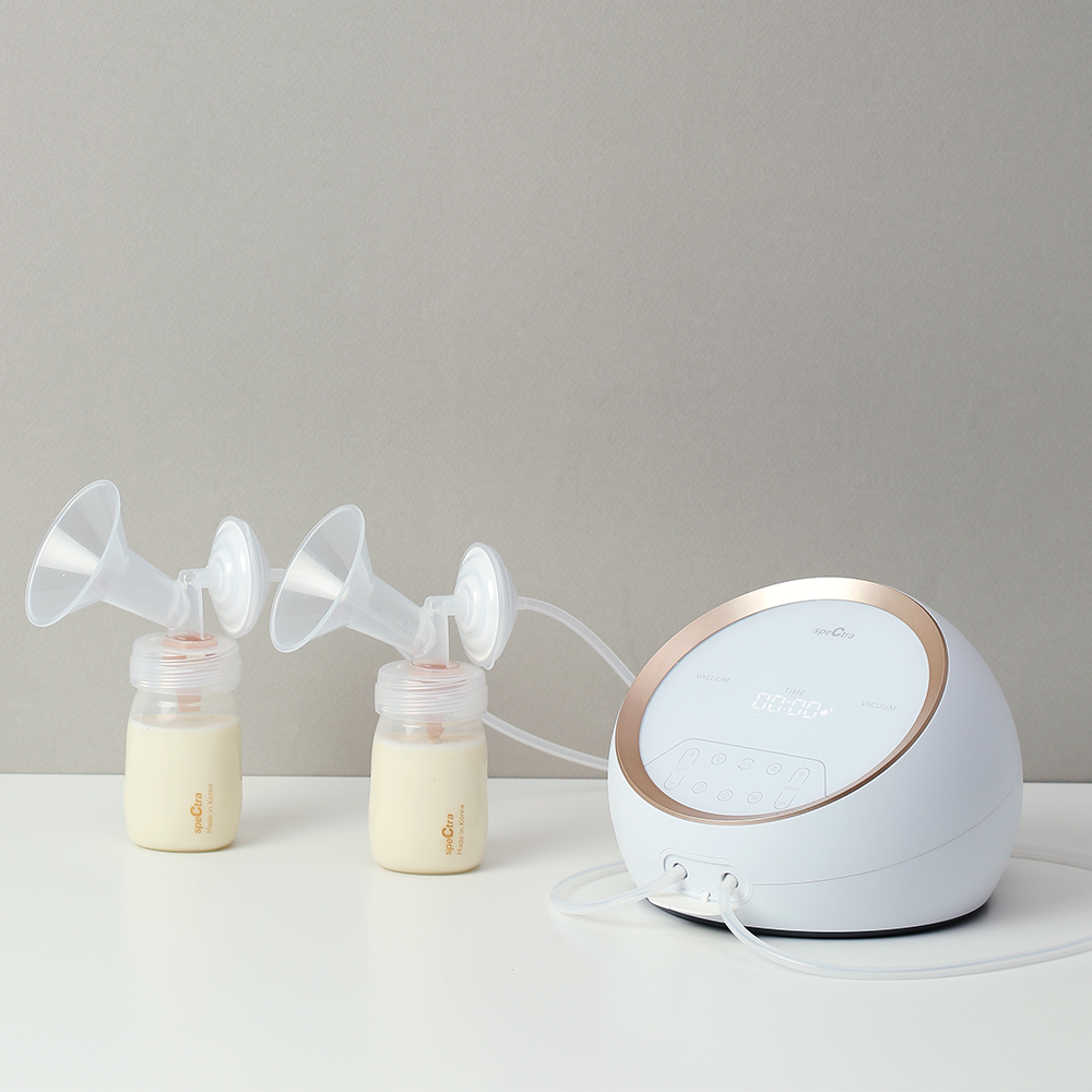 Premium Electric Breast Pump - Spectra Dual S (Synergy Gold) | Dual Motor, Independent Controls, Ultra Quiet, Backflow Protection, and Memory Function | 15 Expression Modes & 5 Massage Modes