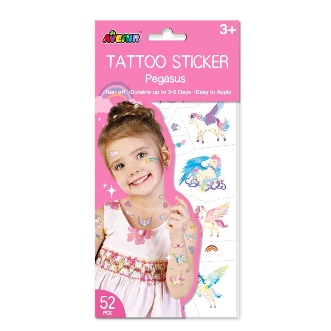 Avenir Tattoo Stickers – Durable 3-5 Days, Easy to Apply & Remove – Safe for Kids Ages 3+