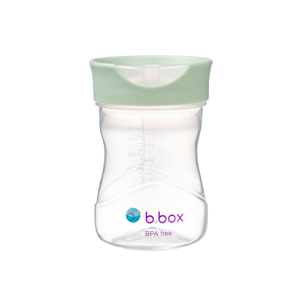 B.Box Training Cup (240ml) | Smart Toddler Transition Cup with Visual Water Window | Stage 3 Open-Cup Learning | BPA-Free & Modular Design | Available in Blush Pink, Sage Green, Ocean Blue - MINIMEE KIDS
