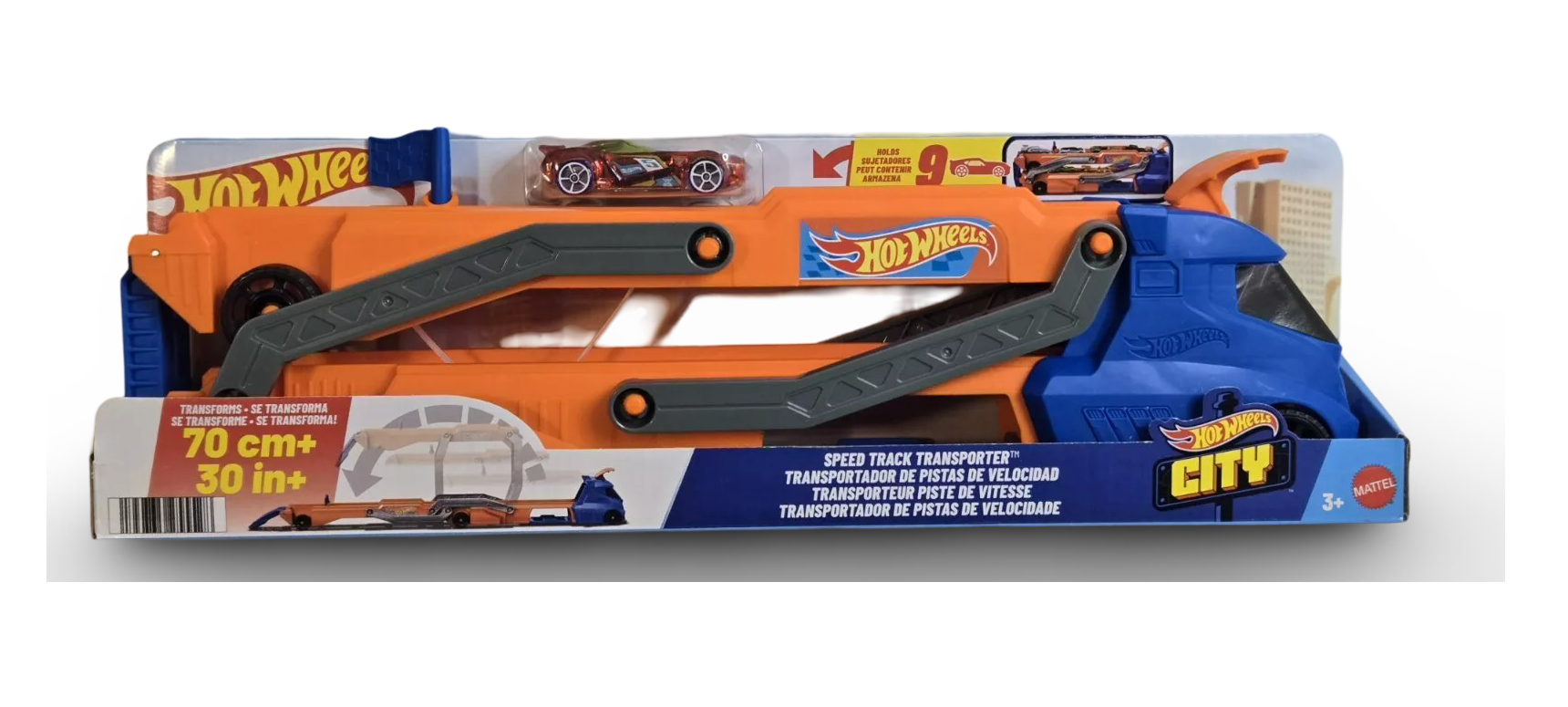 Race Camion Con Autos Hot Wheels Car Transporter Truck Toy Set