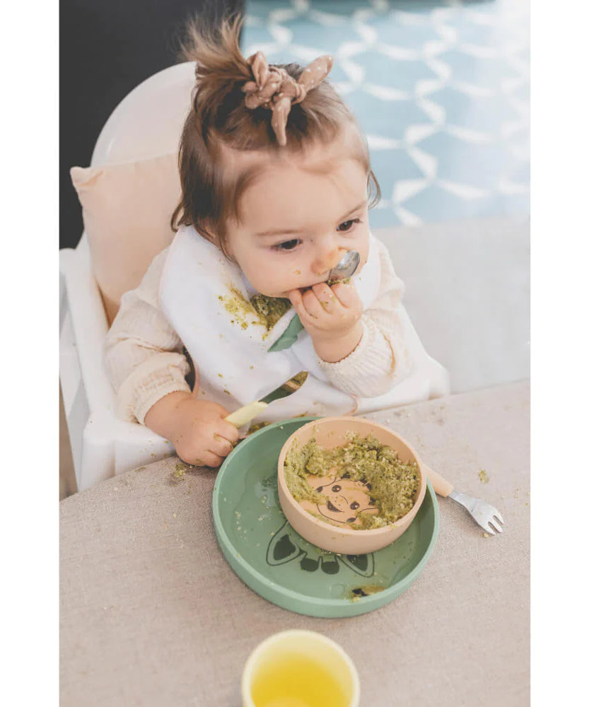 Sophie La Girafe Silicone Meal Set - Plate, bowl, cup, spoon - 6+ Months - MINIMEE KIDS
