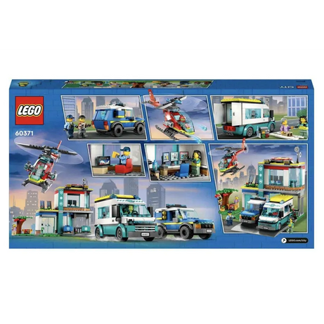 LEGO City 60371 Emergency Vehicles HQ toy for 6+ Years 706 Pieces Building Set