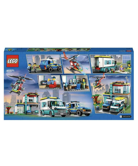 LEGO City 60371 Emergency Vehicles HQ toy for 6+ Years 706 Pieces Building Set - MINIMEE KIDS