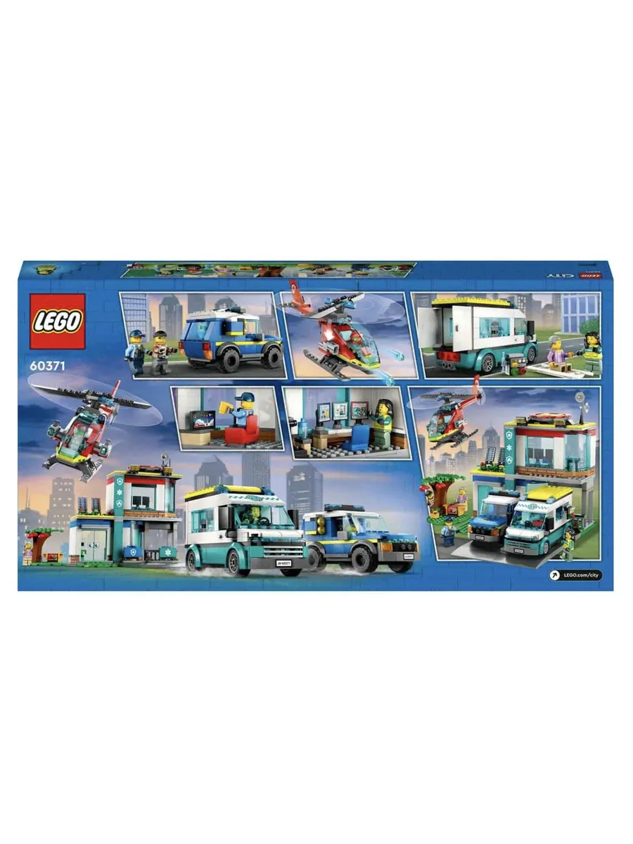 LEGO City 60371 Emergency Vehicles HQ toy for 6+ Years 706 Pieces Building Set