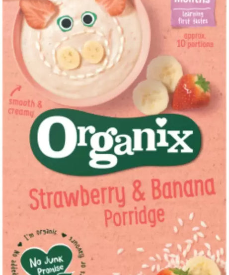 ORGANIX Strawberry & Banana Porridge Baby Snacks 120 g - MINIMEE KIDS