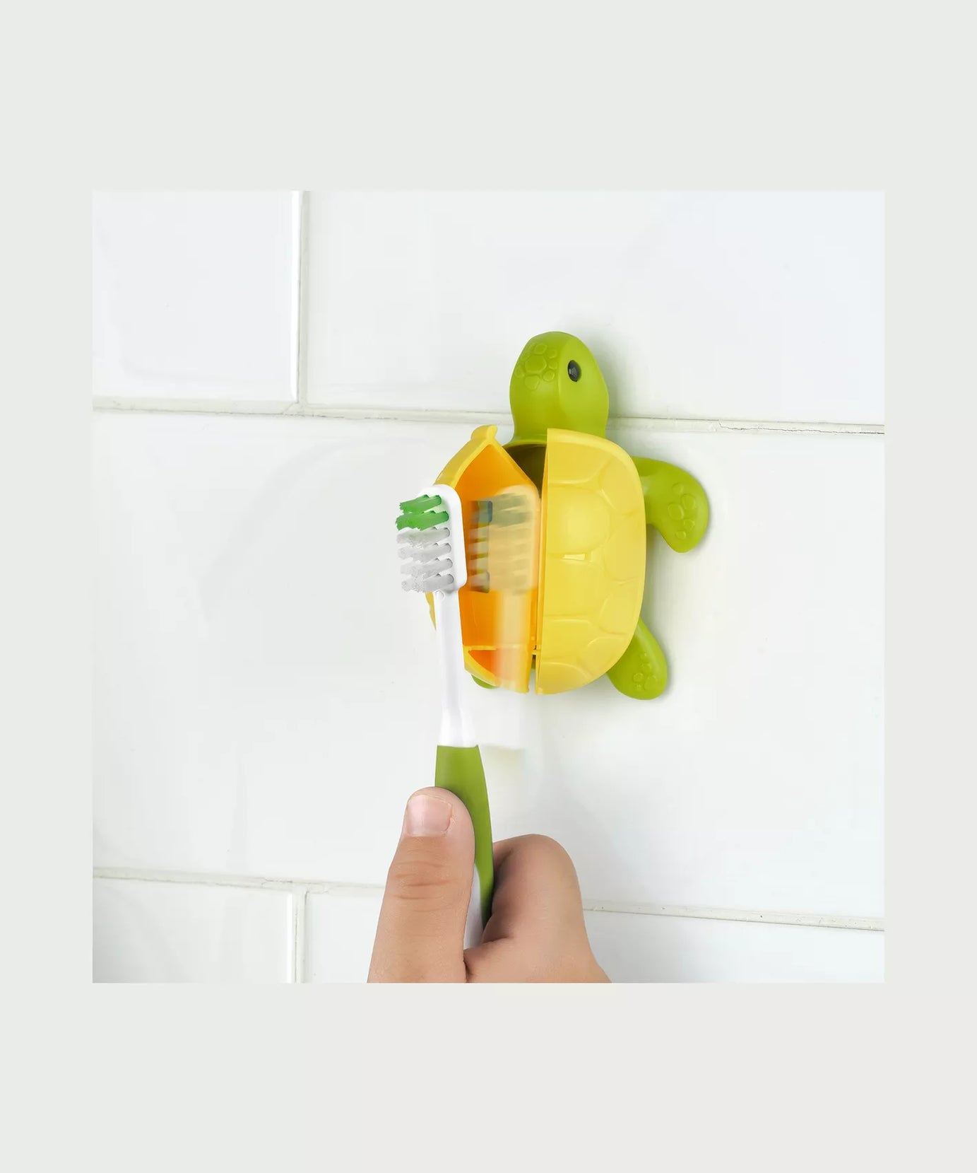Flipper Fun Animal ToothBrush & Toothbrush Cover Set - Turtle