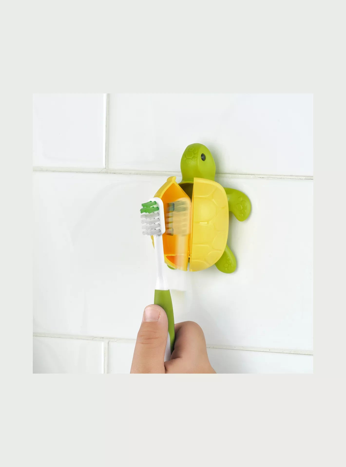 Flipper Fun Animal ToothBrush & Toothbrush Cover Set - Turtle