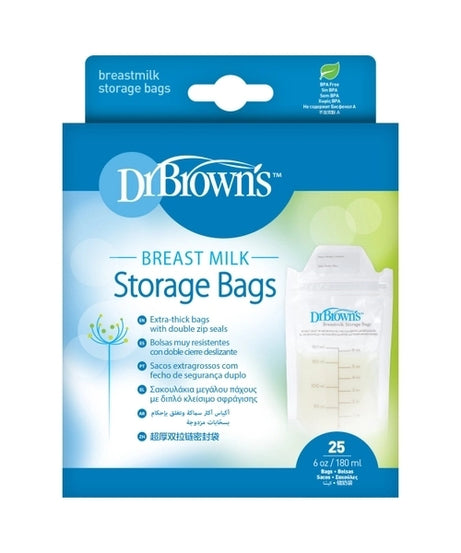 Dr Brown's Breast Milk Storage Bags pre-sterilized - 25*180ml - MINIMEE KIDS