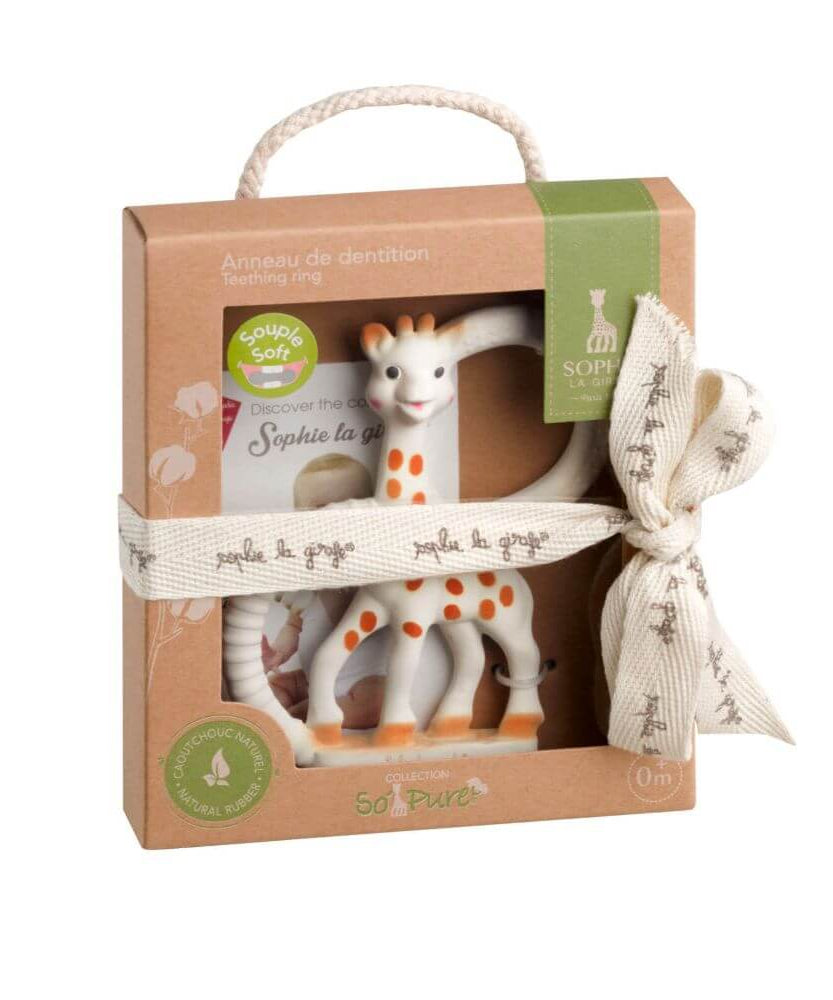 Sophie La Girafe So'pure Teething Ring Teether for Infants 0+ Months - MINIMEE KIDS