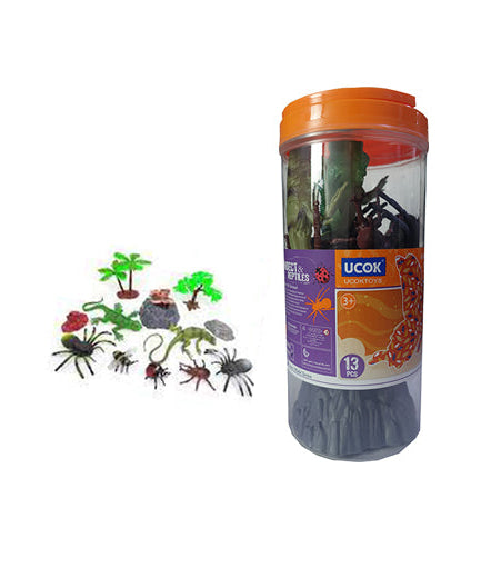 UCOK Toys Insect & Reptiles 13 Pieces Set of Box for Ages 3+ Years - MINIMEE KIDS