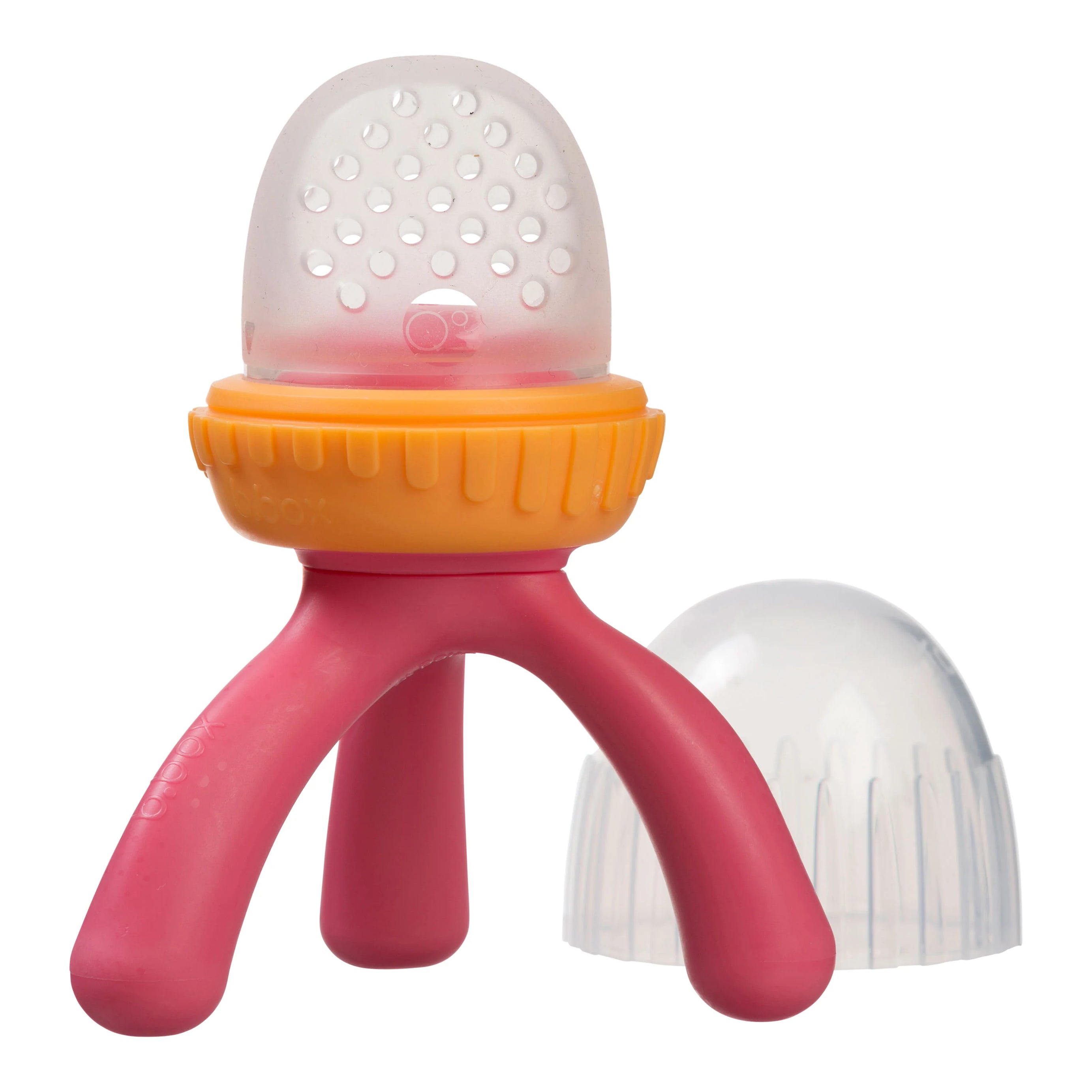 b.box Silicone Fresh Food Feeder Strawberry Shake Pink Orange - MINIMEE KIDS