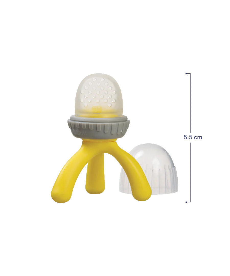 b.box Silicone Fresh Food Feeder Lemon Sherbet Yellow Grey - MINIMEE KIDS