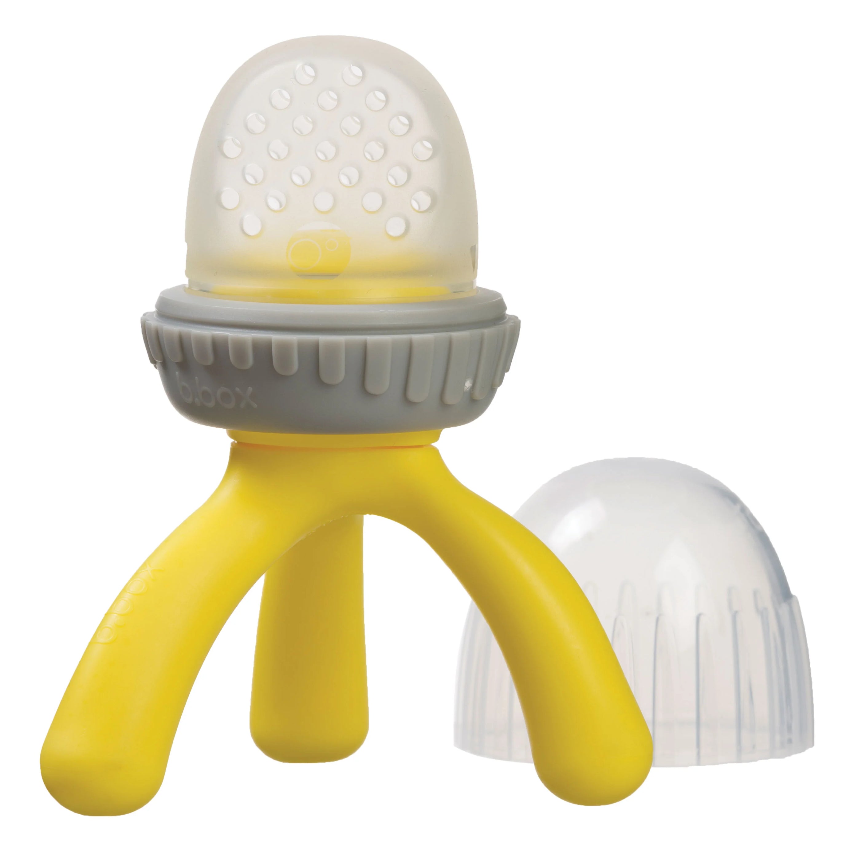 b.box Silicone Fresh Food Feeder Lemon Sherbet Yellow Grey - MINIMEE KIDS