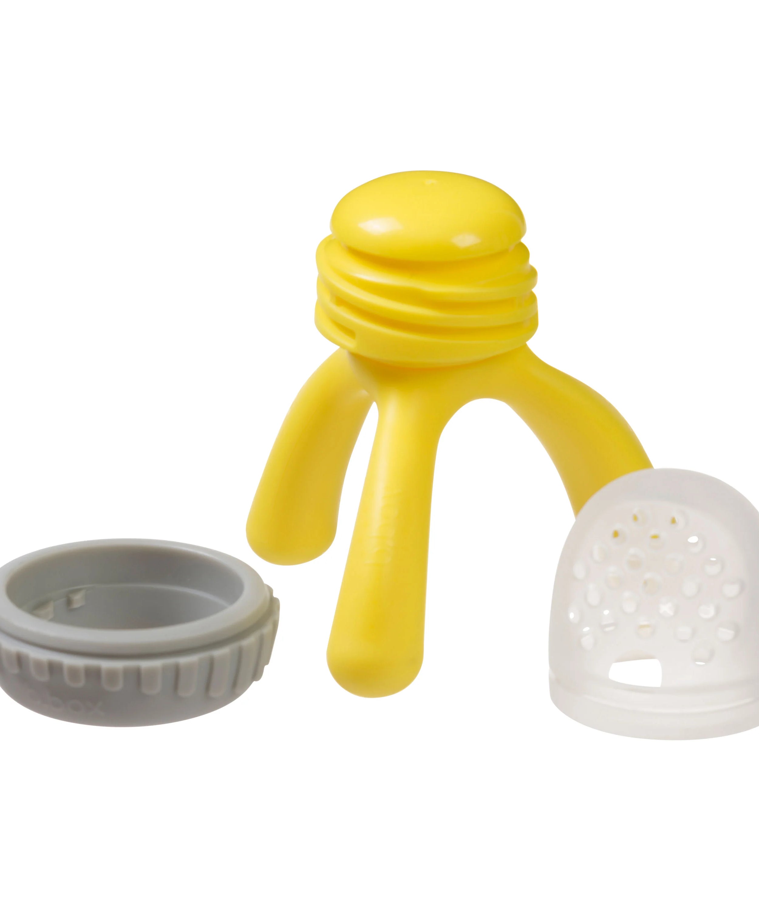 b.box Silicone Fresh Food Feeder Lemon Sherbet Yellow Grey - MINIMEE KIDS