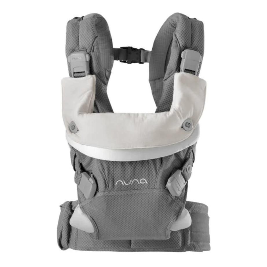 Nuna Cudl Baby Carrier with 4 Carry Positions & Magnetic Buckles | Up to 16Kg - Slate | Comfortable and Versatile Babywearing - MINIMEE KIDS