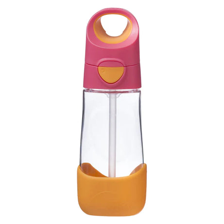 B.Box Tritan Straw Drink bottle - Strawberry Shake Pink Orange - 450ml - MINIMEE KIDS