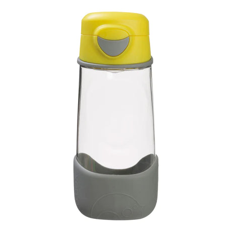 b.box Tritan Sport Spout Drink Bottle 450ml Lemon Sherbet Yellow Grey - MINIMEE KIDS