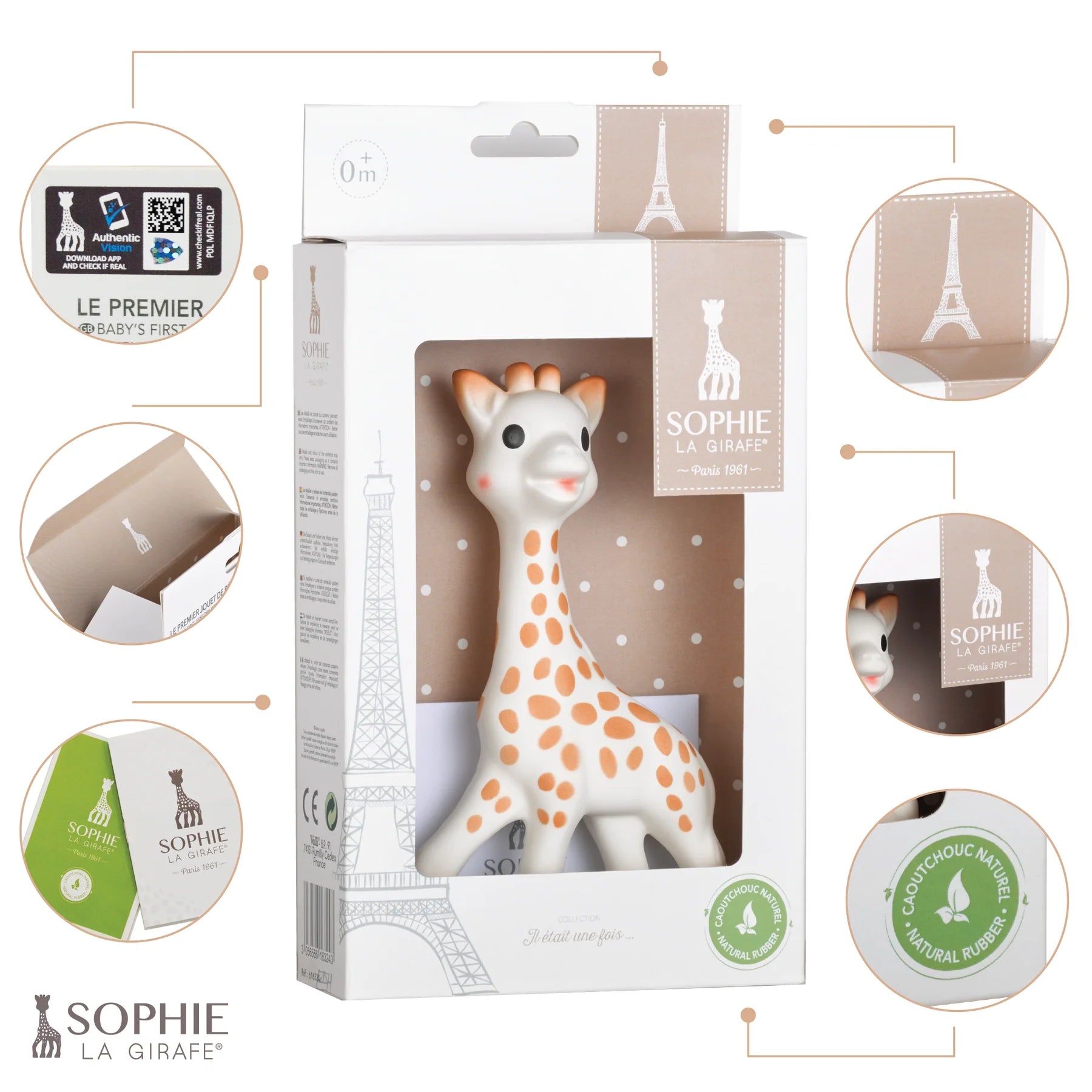 Sophie La Girafe Infant Teether Made with 100% Natural Rubber - 0+ Months - MINIMEE KIDS