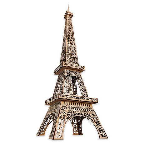 Webby DIY 3D Wooden Art & Craft Eiffel Tower Model Kit, Show Piece, Home & Office Table Decoration, Birthday Gift Puzzle Toy, 29 Pcs