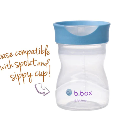 B.BOX easy free flow drinking Training Cup for 12+ Months | Blueberry Blue - 240ml - MINIMEE KIDS