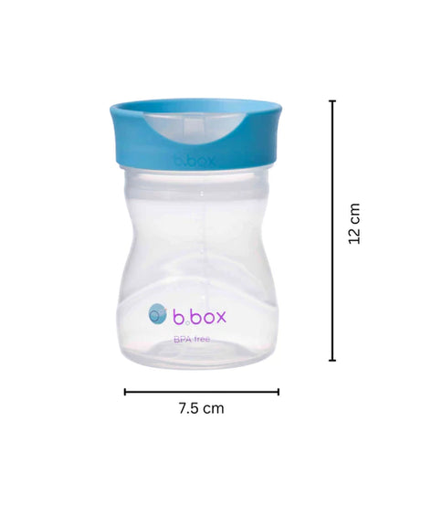 B.BOX easy free flow drinking Training Cup for 12+ Months | Blueberry Blue - 240ml - MINIMEE KIDS