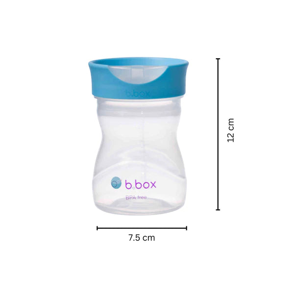 B.BOX easy free flow drinking Training Cup for 12+ Months | Blueberry Blue - 240ml - MINIMEE KIDS