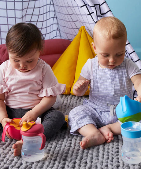 B.BOX easy free flow drinking Training Cup for 12+ Months | Blueberry Blue - 240ml - MINIMEE KIDS