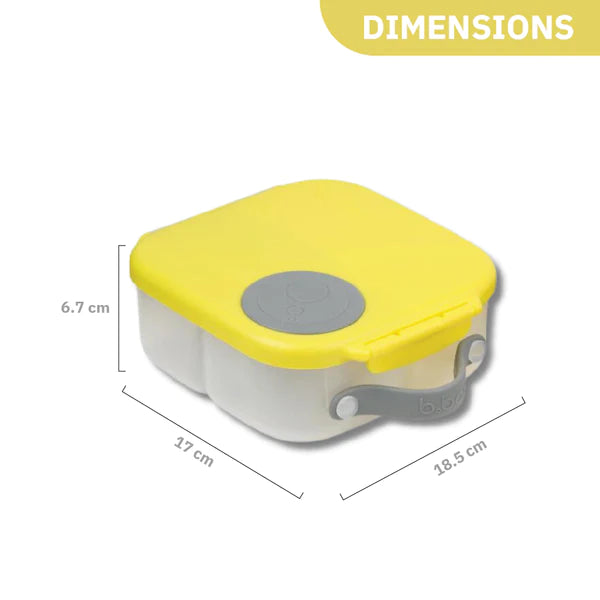 b.box Mini Lunchbox-Lemon Sherbet Yellow Grey - MINIMEE KIDS