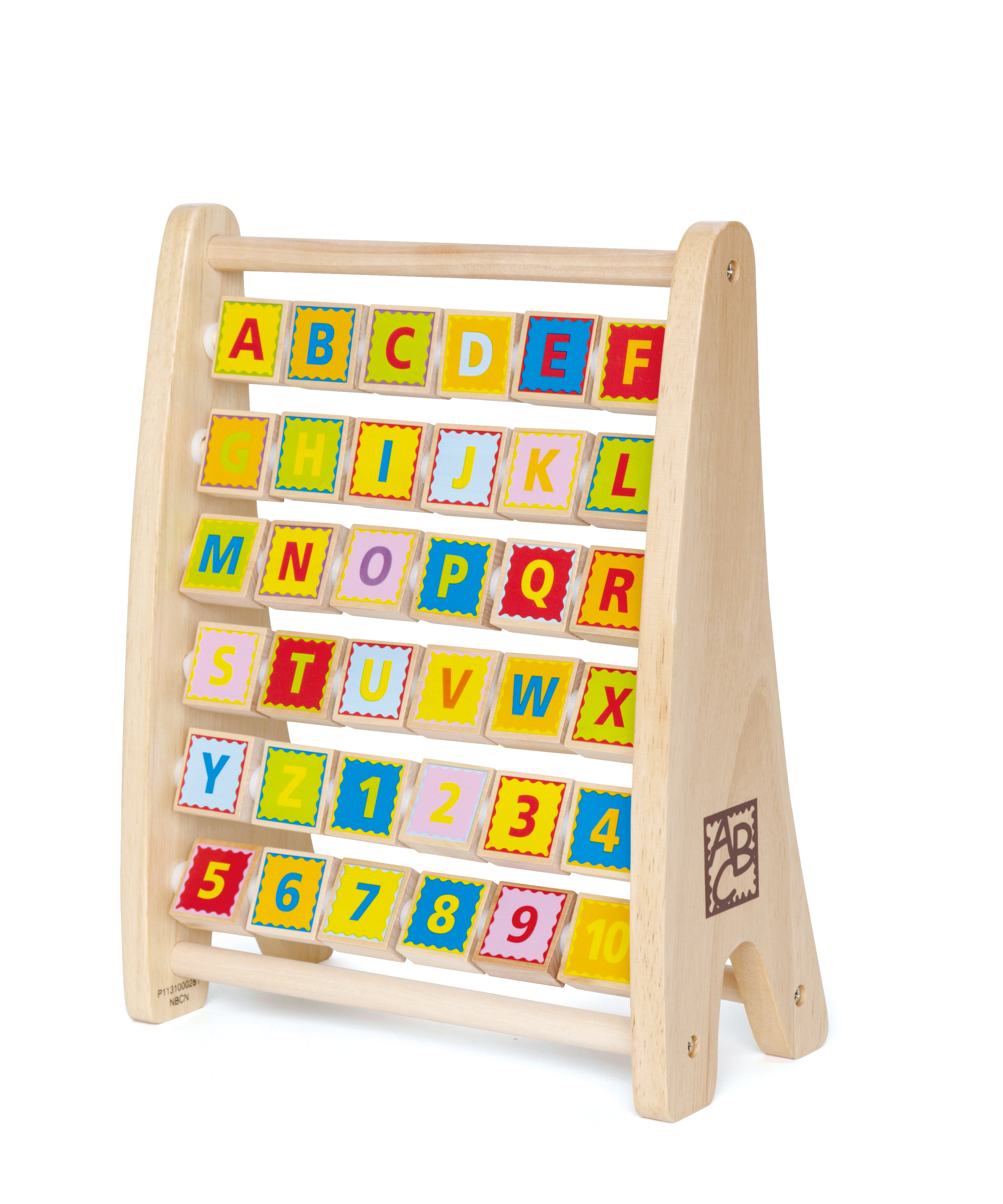 Hape Educational Alphabet Wooden Abacus | E1002 - 36-Piece Double-Sided Toy for Ages 3-6, Promoting Letter Recognition and Motor Skills